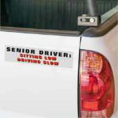 Hogere burgerdriver, lage en langzame rode afdrukk bumpersticker (Op Truck)