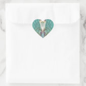 Hogere hartpoort hart sticker (Tas)