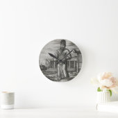 Hogere heffing door ambtenaren, illustratie ronde klok (Huis)