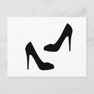 Hogere hiel-schoenen voor vrouwen in Silhouette Briefkaart