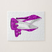 Hogere hiel Stileto Glitter Roze Legpuzzel (Horizontaal)