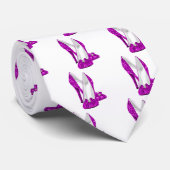 Hogere hiel Stileto Glitter Roze Stropdas (Opgerold)