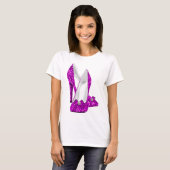Hogere hiel Stileto Glitter Roze T-shirt (Voorkant volledig)