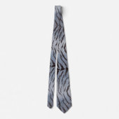 Hogere huidafdruk in zilver stropdas (Achterkant)