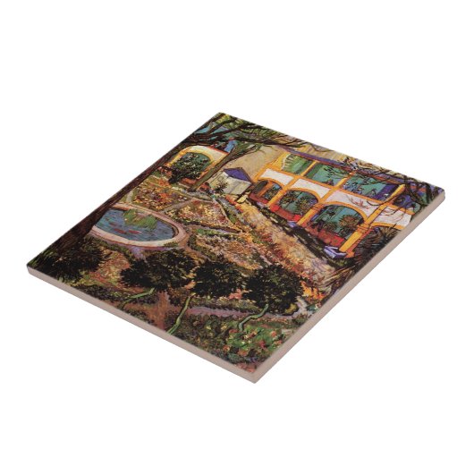 Hogere instelling in Arles door Vincent van Gogh Tegeltje (Zijkant)