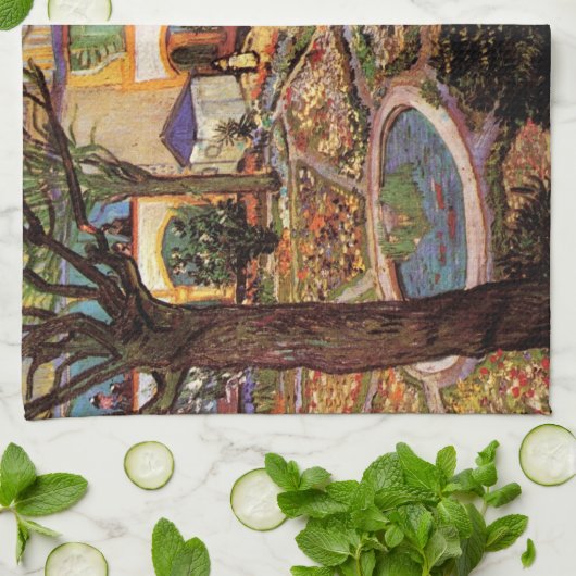 Hogere instelling in Arles door Vincent van Gogh Theedoek (Gevouwen)