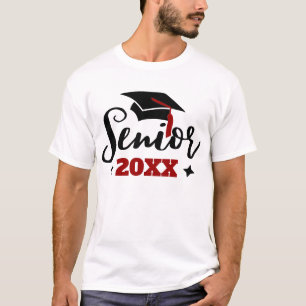 Hogere klasse 2023 afstuderen jaar zwart rood t-shirt