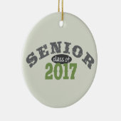Hogere klasse van 2017 Groen Keramisch Ornament (Rechts)
