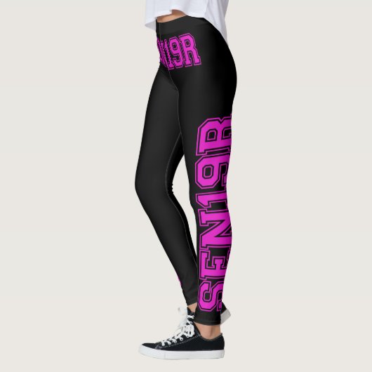 Hogere klasse van 2019 Hot Pink Typografie SEN19R Leggings (Links)
