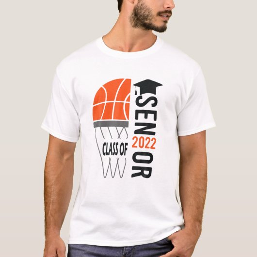 Hogere klasse van 2022 Afstuderen baskball T-shirt (Voorkant)