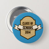 Hogere klasse van de badge 2014 ronde button 7,6 cm (Voorkant /achterkant)
