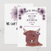 Hogere Koe uitnodiging op zondag|  (Voorkant / Achterkant)