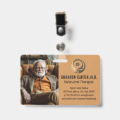 hogere man | Therapeut Badge (Voorzijde met clip)