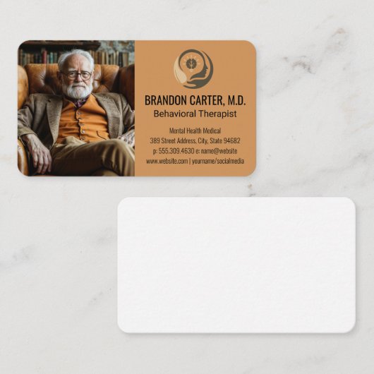 hogere man | Therapeut Visitekaartje (Voorkant / Achterkant)