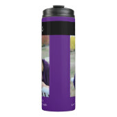 Hogere middelbare school voor Paars en goud Thermosbeker (Voorkant)