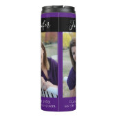 Hogere middelbare school voor Paars en goud Thermosbeker (Achterkant)