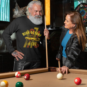 Hogere octaanspier- auto westkust Lange hoes T-shirt