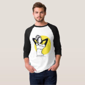 Hogere raglan van de hals t shirt (Voorkant volledig)
