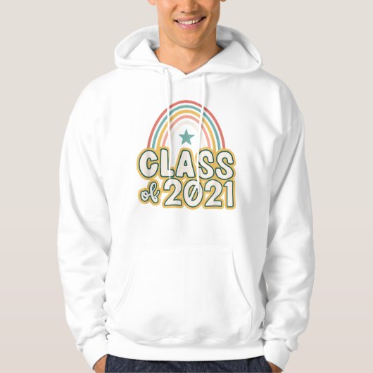 Hogere Rainbow-klasse Retro Boho van 2021 Hoodie (Voorkant)
