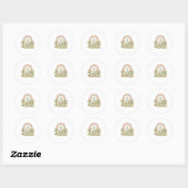 Hogere Rainbow-klasse Retro Boho van 2021 Ronde Sticker (Vel)