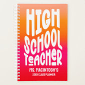 Hogere School Leraar 0range Rode Ombre Planner (Voorkant)