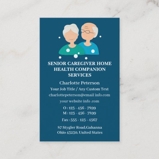 Hogere thuiszorg visitekaartje (Voorkant)