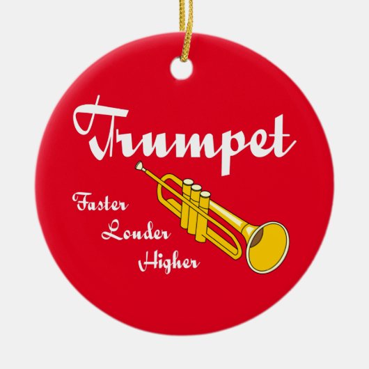 Hogere Trumpet Keramisch Ornament (Voorkant)