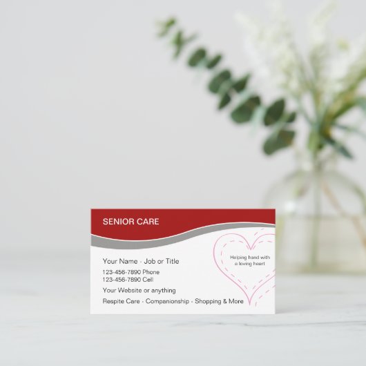 Hogere Visitekaartjes voor thuiszorg (Staand voorkant)