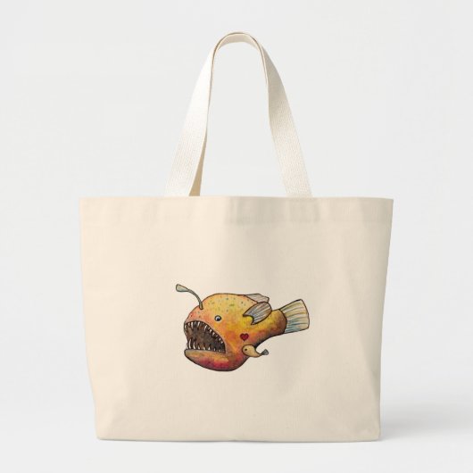 Hogere visliefde grote tote bag (Voorkant)
