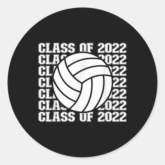 Hogere volleybalklasse ronde sticker (Voorkant)