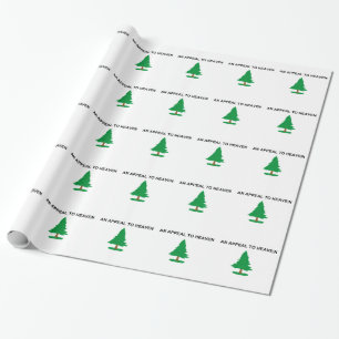 Hogere voorziening naar de hemel - marinevlag van  cadeaupapier
