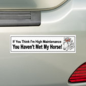 hogeronderhoudspaard met vuil in boeg grappig bumpersticker (Op auto)