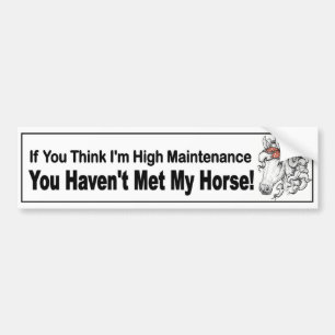 hogeronderhoudspaard met vuil in boeg grappig bumpersticker