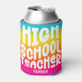 Hogescholen Docent Tekst Design Regenboog Ombre Blikjeskoeler (Blikje Voorkant)