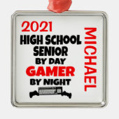 Hogescholen spelen videospelletjes metalen ornament (Voorkant)
