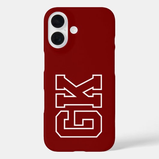 Hogeschool Bourgondië Groen Varsity Monogram Eerst Case-Mate iPhone Case (Achterkant)