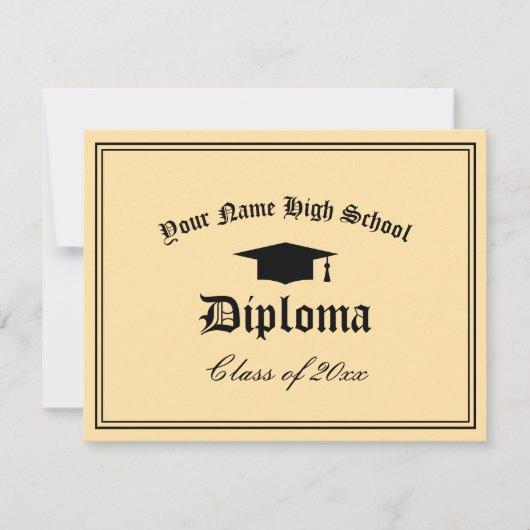 Hogeschool diploma certificaat sjabloon met zegel (Voorkant)