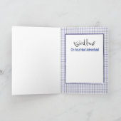 Hogeschool Middelbare School Bold Blauw Modern Afs Kaart (Binnen)