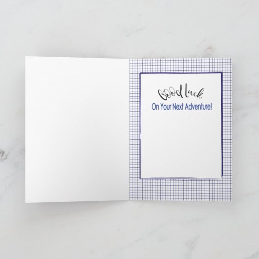 Hogeschool Middelbare School Bold Blauw Modern Afs Kaart (Binnen)