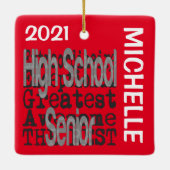 Hogeschool Senior Extraordinaire CUSTOM Keramisch Ornament (Achterkant)
