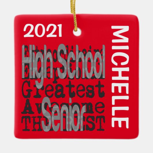 Hogeschool Senior Extraordinaire CUSTOM Keramisch Ornament (Voorkant)