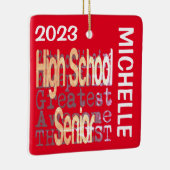 Hogeschool Senior Extraordinaire CUSTOM Keramisch Ornament (Rechts)