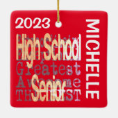 Hogeschool Senior Extraordinaire CUSTOM Keramisch Ornament (Achterkant)