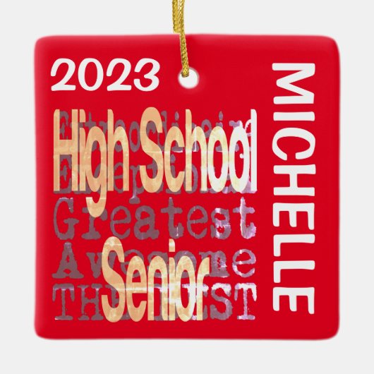 Hogeschool Senior Extraordinaire CUSTOM Keramisch Ornament (Voorkant)