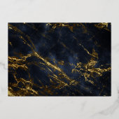 hogeschool | Universiteitsfoto DK Blue Gold Afstud Folie Uitnodiging (Achterkant)