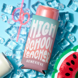 Hogeschoolleerkracht Roze Aqua Ombre Seltzer Blikjeskoeler
