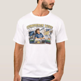 Hogeschoolstreken "Computer Wizz" T-shirt