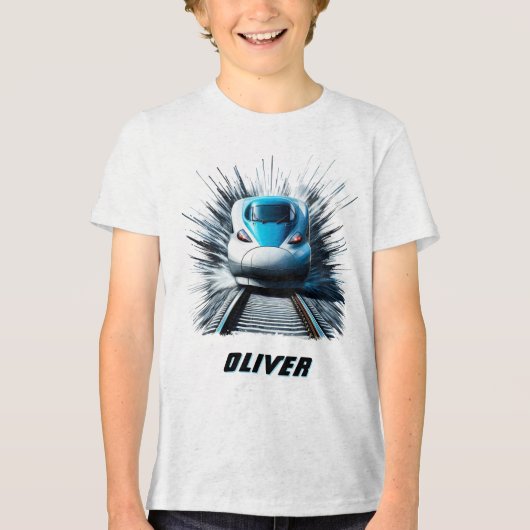 hogesnelheids-kogeltrein Tri-Blend shirt (Voorkant)