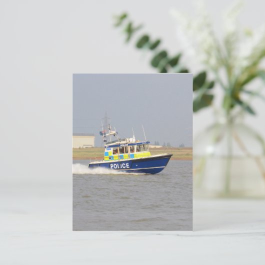 Hogesnelheidspolitieboot Briefkaart (Staand voorkant)