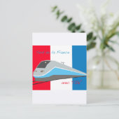 hogesnelheidstrein briefkaart (Staand voorkant)